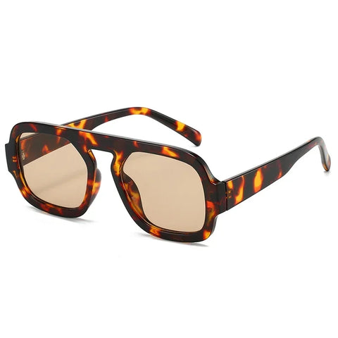 JNPCXI Retro Vierkante Gradiënt Zonnebril – UV400 Unisex Punk Fashion Zonnebrillen