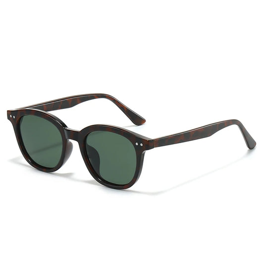SHAUNA Vierkante gepolariseerde zonnebril - Retro Gradient Mirror UV400 Unisex klinknagel-detail zonnebril