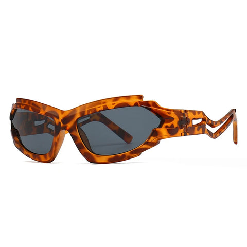 SHAUNA Irregular Cat-Eye Sunglasses – Unique Hollow-Leg UV400 Unisex Luxury Shades