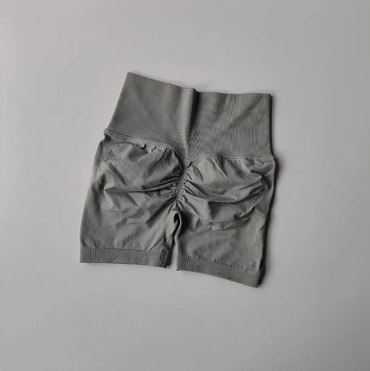 Peach Hip-Lift High-Waist Sports Shorts – Afslankende, snel drogende hardloopbroek voor dames