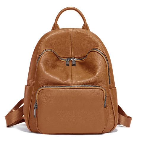 Zency Women Backpack - 100% Genuine Leather Travel & Schoolbag
