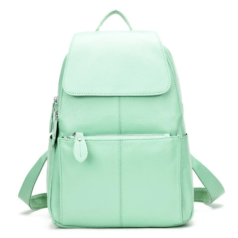 Zency Genuine Leather Women's Backpack - Designer Travel Knapsack