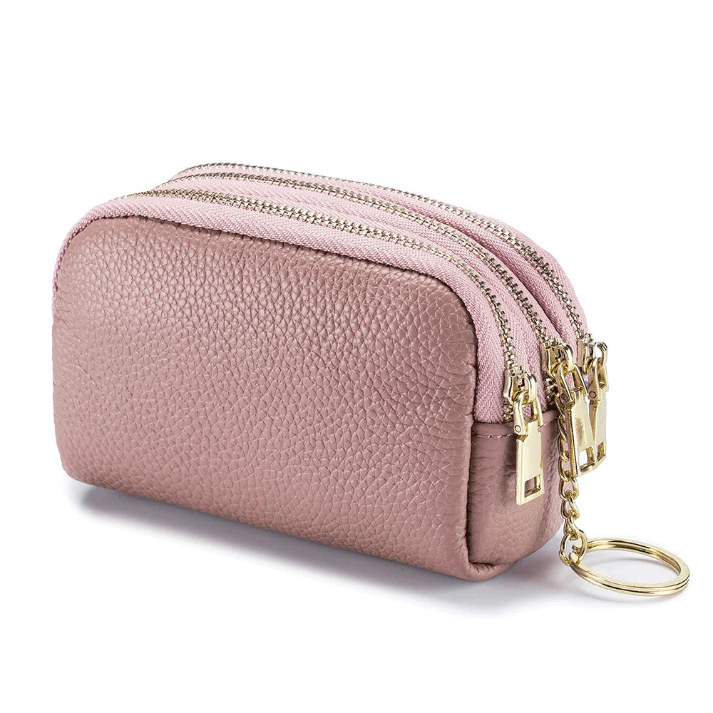 Zency Genuine Leather Multicolor Mini Wallet for Women