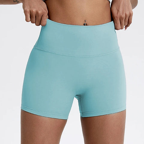 Hearuisavy High-Waist Butt-Lift Sports Shorts – Slim-Fit Yoga, Gym & Cycling Shorts for Women