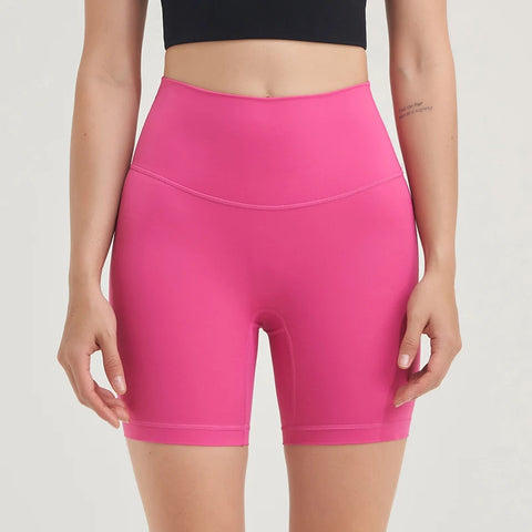 SOISOU Ribstof Yoga Shorts met Hoge Taille voor Dames
