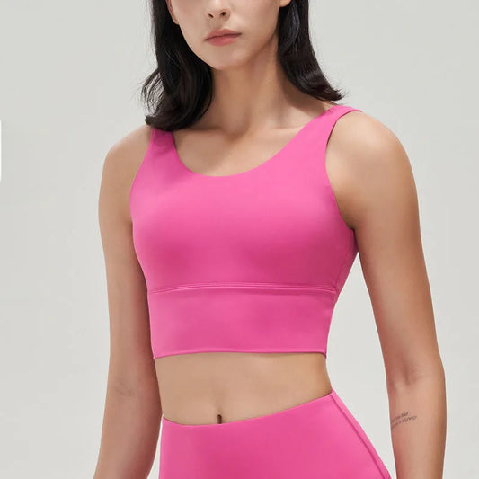 SOISOU Women’s Yoga Sports Bra - Deep V Design, Removable Cups, Comfortable Fit