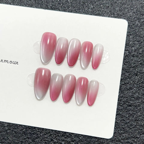 Handmade Press on Nails - 10pcs Cat-eye Design