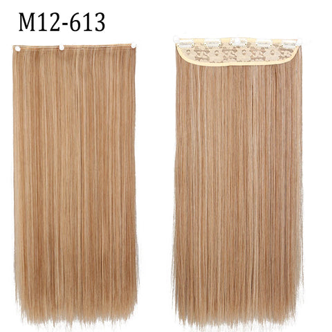 Long Straight Hairstyle 5 Clip Natural Hair Extension