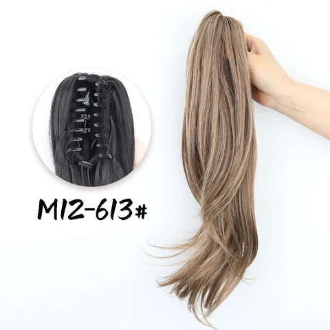 Synthetic Claw Clip Ponytail - 18 Inch Wavy Hair Extension