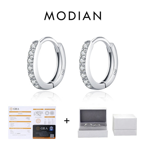 MODIAN D Color Sparkling Moissanite Earrings