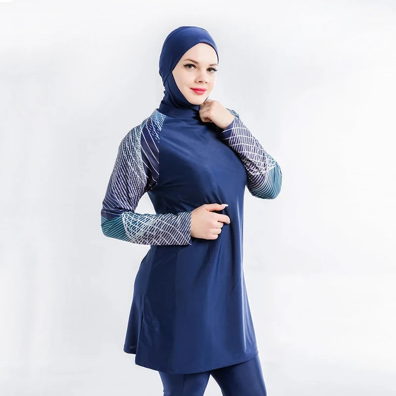 3-Piece Plus Size Modest Burkini Swim Set