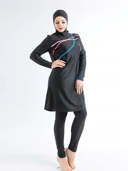 3-delige plus-size bescheiden burkini zwemset