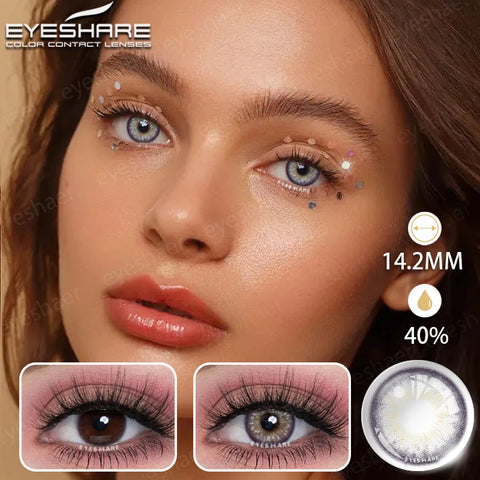 EYESHARE Natural Gray Contact Lenses - Yearly Fashion