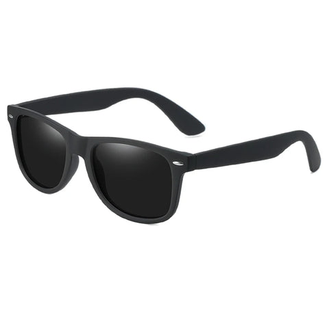 Klassieke vierkante gepolariseerde zonnebril - Retro zwarte UV400 unisex anti-reflecterende zonnebril