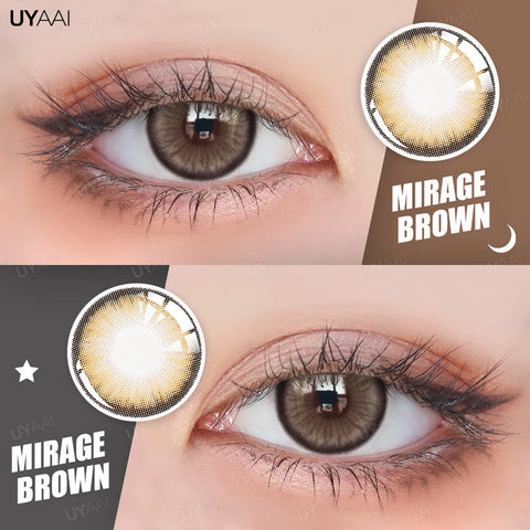 UYAAI Brown Colored Contact Lenses with Degree