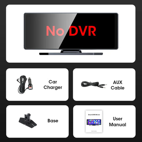 10,26'' 4K Dash Cam met draadloze Android Auto &amp; CarPlay