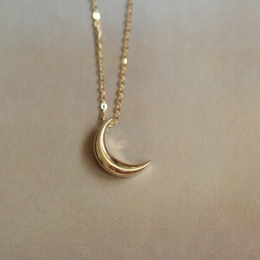 INZATT 925 Sterling Silver Moon Choker Necklace