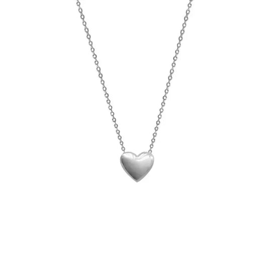 INZATT Light Luxury Heart Pendant Choker Necklace
