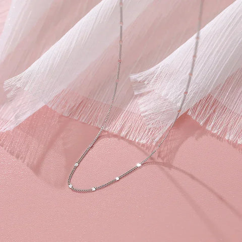 INZATT Real 925 Sterling Silver Water Drop Choker Necklace