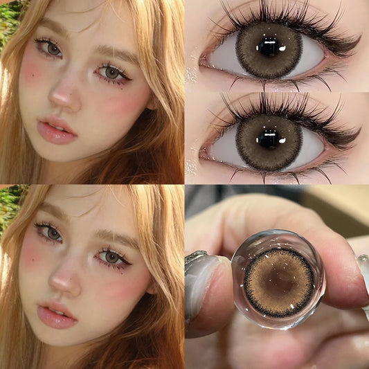 Bio-essence 1 Pair Natural Brown Colored Contact Lenses