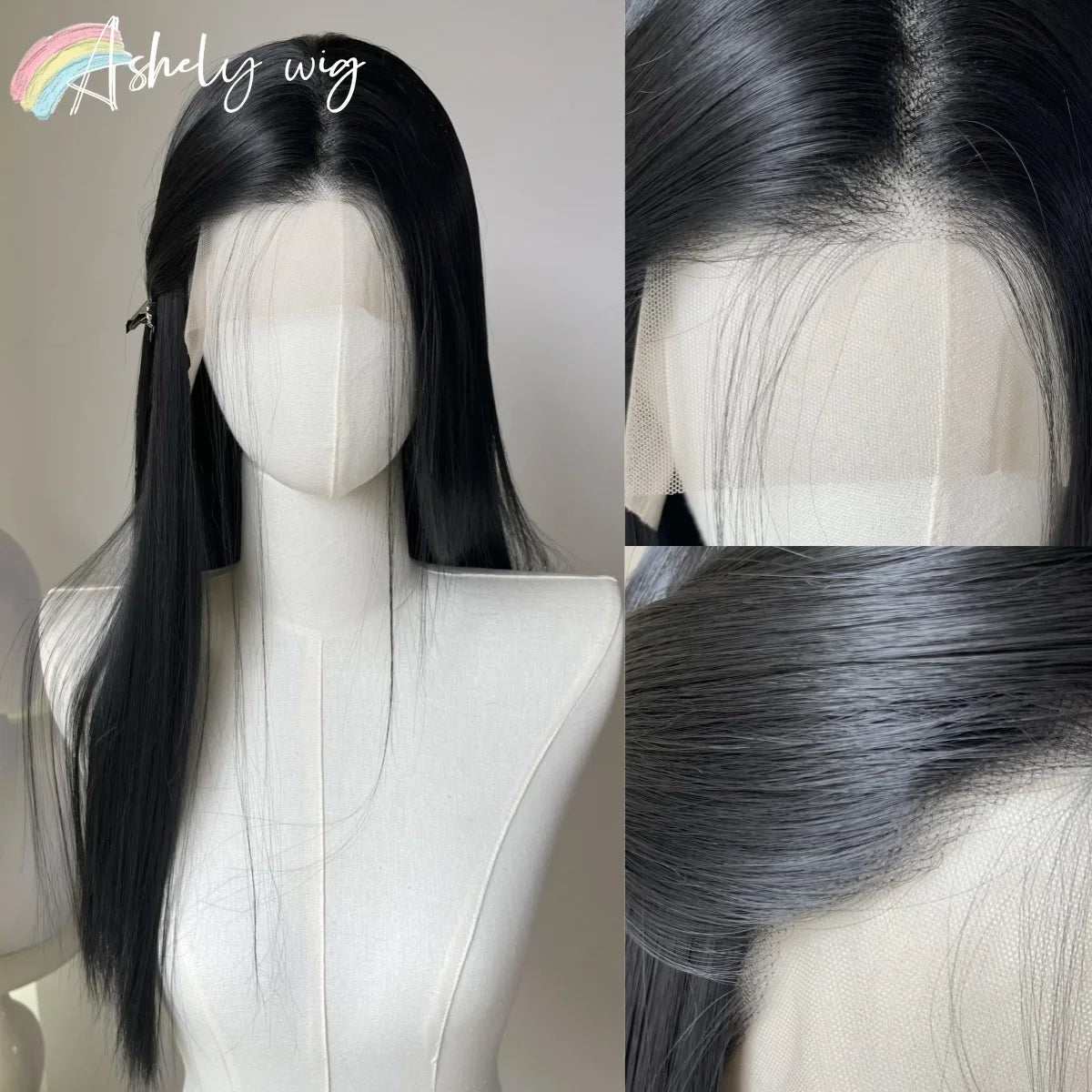 Black 26" Lace Front Wig for Cosplay and Daily Use