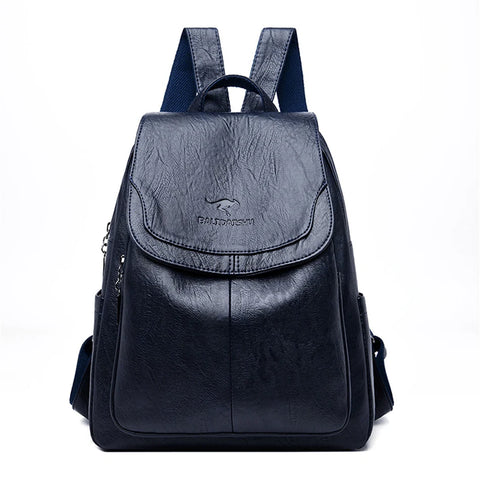 Stylish Large Capacity Leather Backpack Purse for Women