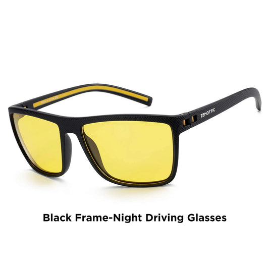 ZENOTTIC Retro Vierkante Gepolariseerde Zonnebril – Ultralichte TR90 UV400 Unisex Zonnebrillen