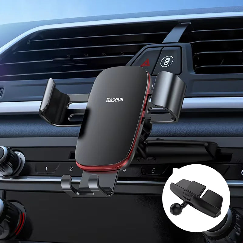 Baseus Air Vent Car Phone Holder - Metal CD Slot Mount for iPhone & Samsung