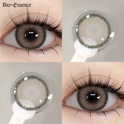 Bio-essence 1 Pair Natural Brown Colored Contact Lenses