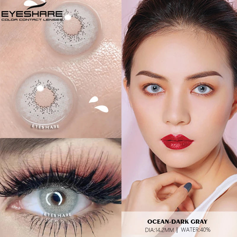 EYESHARE Blue Gray Natural Color Contact Lenses