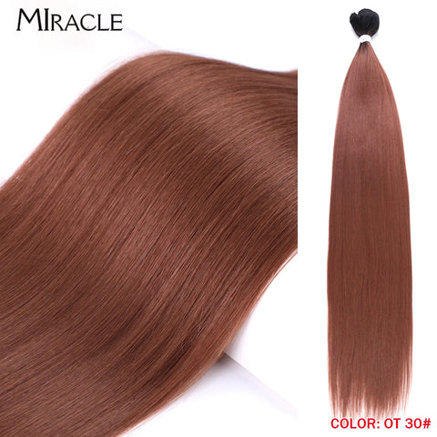 MIRACLE Straight Hair Extensions Synthetic Hair Bundles