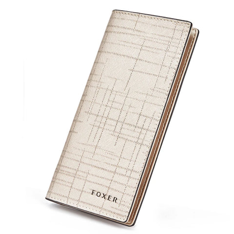 FOXER Women Leather Wallet - Long Purse Card Holder for Gifting