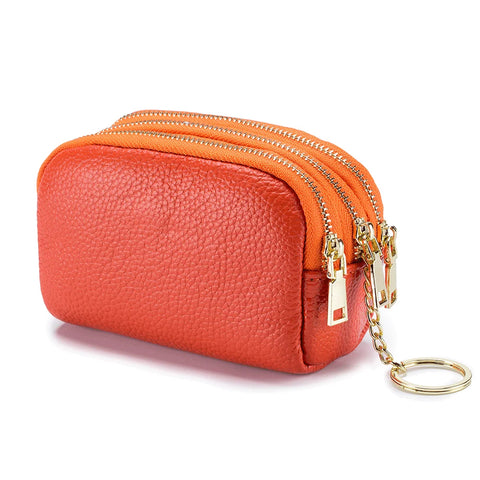 Zency Genuine Leather Multicolor Mini Wallet for Women