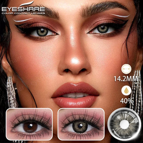 EYESHARE Natural Gray Contact Lenses - Yearly Fashion