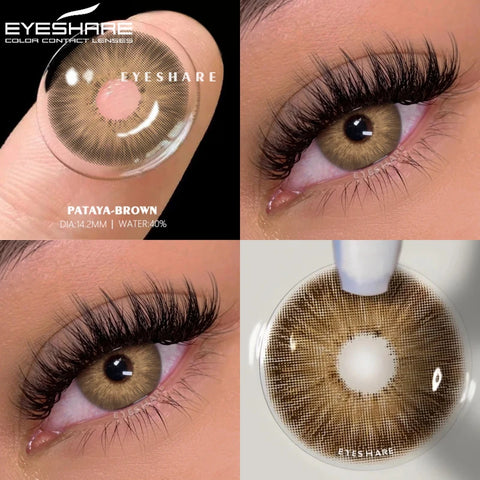 EYESHARE 2pcs Natural Color Contact Lenses in Gray and Blue