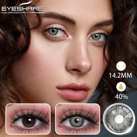 EYESHARE Natural Gray Contact Lenses - Yearly Fashion