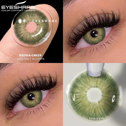 EYESHARE 2pcs Natural Color Contact Lenses in Gray and Blue