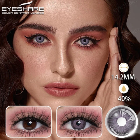 EYESHARE Natural Gray Contact Lenses - Yearly Fashion