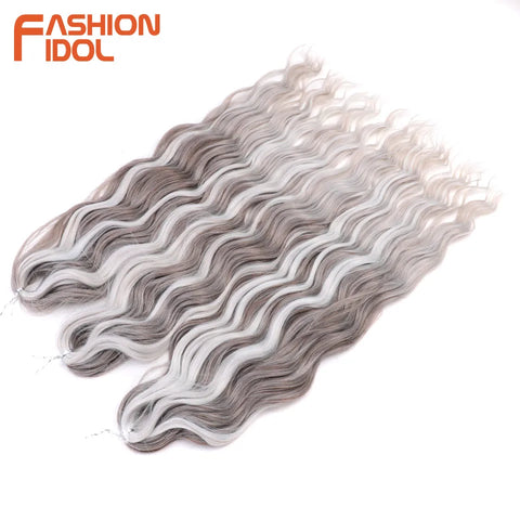 Fashion Idol 24Inch Crochet Hair Synthetic Water Wave Extensions