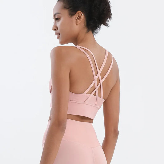 SOISOU Damen Cropped Bralette – Atmungsaktiver Sport-BH in 25 Farben