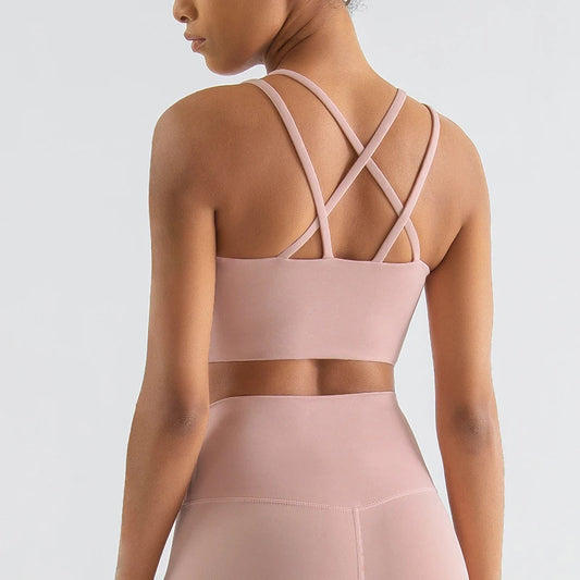SOISOU New Nylon Top Women Sports Bra