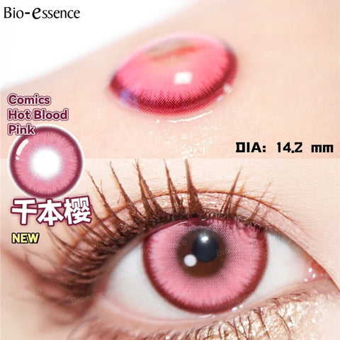 Bio-essence Korean Colored Contact Lenses - Pink Anime Cosplay