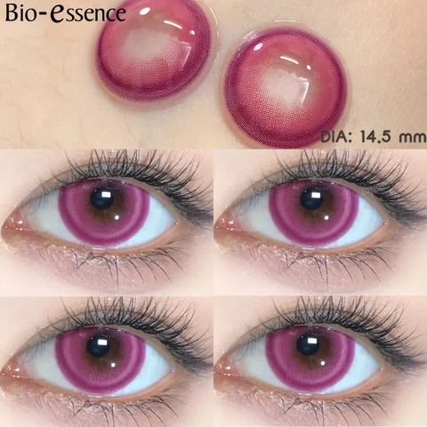 Bio-essence Korean Colored Contact Lenses - Pink & Cyan