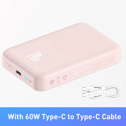 Baseus Neo 10000mAh Magnetic Power Bank – Mini Wireless Fast-Charge with Auto-Wake