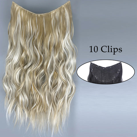Synthetic 5 Clip In Hair Extensions 80CM - Long Straight Hairpiece