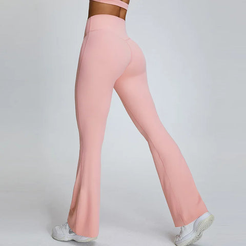 Hearuisavy Flared Sports Leggings – Ademende dans- en fitnessbroek met klokbodem voor dames