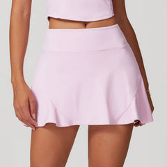 Hearuisavy High-Waist Quick-Dry Sports Skirt – Breathable Slit Skort for Women’s Fitness, Yoga & Casual Wear