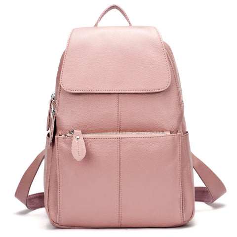 Zency 100% Genuine Leather Women Backpack - Stylish Daily Travel Knapsack