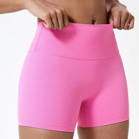 Hearuisavy High-Waist Butt-Lift Sports Shorts – Slim-Fit Yoga, Gym & Cycling Shorts for Women