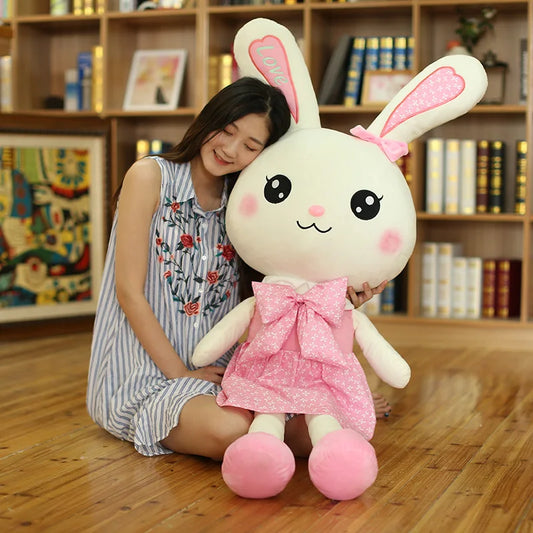 Cute Long-Leg Rabbit Plush Toy – 35–150cm Soft Bunny Doll for Kids’ Birthday & Christmas Gifts